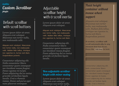 jQuery custom content scroller