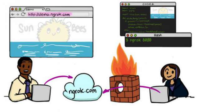 ngrok - создание тунеля localhost -> во внешний мир