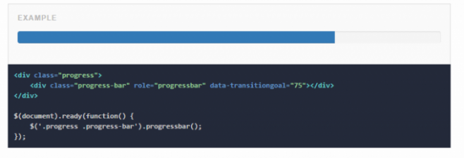 bootstrap-progressbar - jQuery расширение для twitter bootstrap, расширяет возможности стандартного прогресс бара
