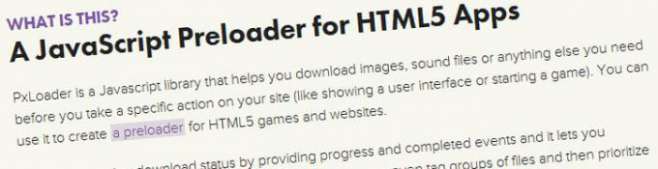 pxloader - скрипт для предзагрузки приложений html5