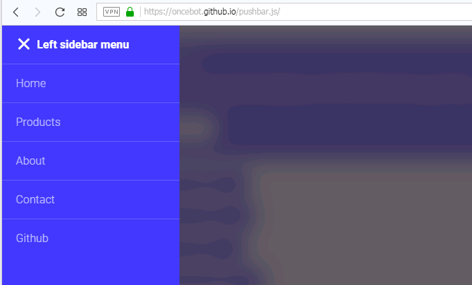 pushbar.js - плагин для создания выплывающих панелей