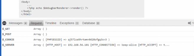 PHP Debug Bar - панель отладки для ваших проектов
