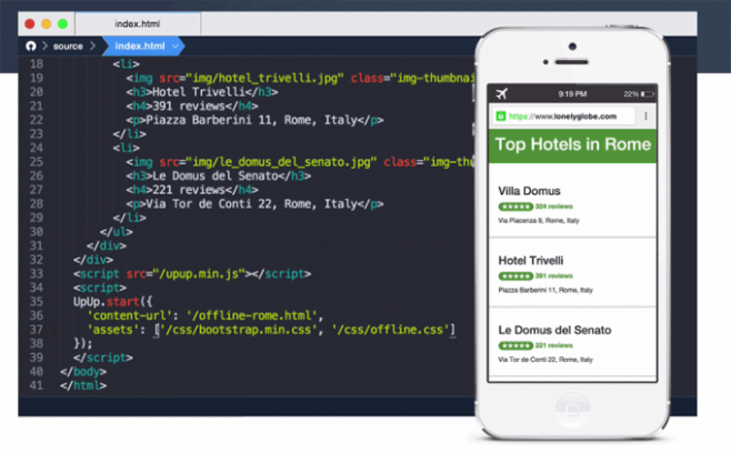 upup.js - скрипт делает доступным ваш сайт даже без интернета