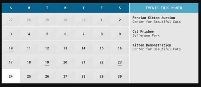 CLNDR.js ~ A jQuery Calendar Plugin CLNDR.js ~ A jQuery Calendar Plugin