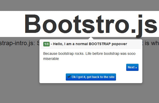 Bootstro.js - плагин для создания гайда для сайта Bootstro.js - плагин для создания гайда для сайта