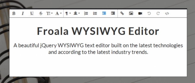 Froala WYSIWYG Editor