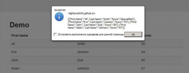 Table-to-JSON