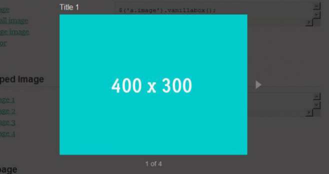 Vanillabox - очередной лайтбокс на jquery