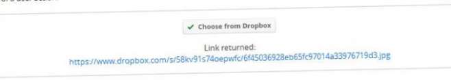 Dropbox Chooser Dropbox Chooser
