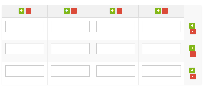 jQuery editTable - генерация и создание (заполненных) таблиц