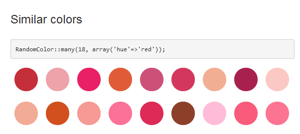 RandomColor - генератор цветов на PHP RandomColor - генератор цветов на PHP