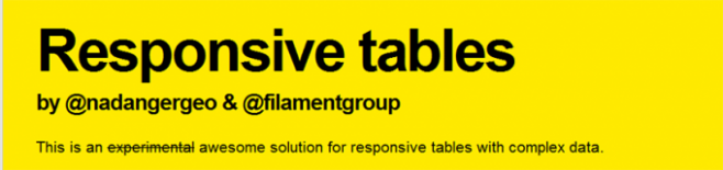 Responsive tables