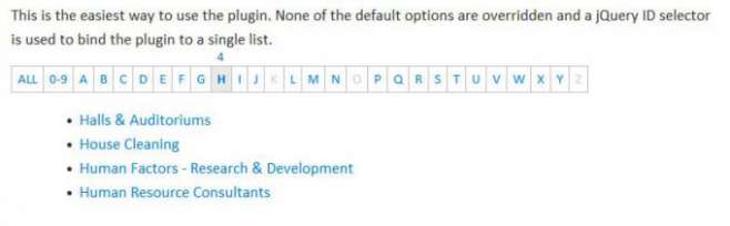 jQuery ListNav Plugin - отличный скрипт сортировки списков на jQuery
