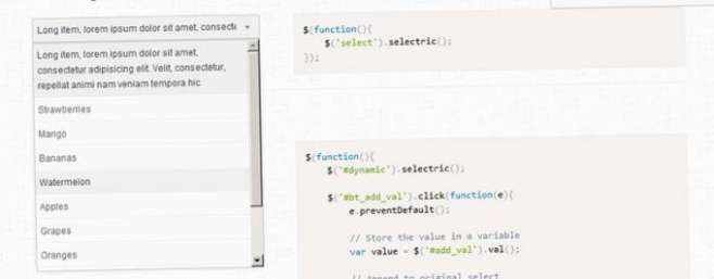 jQuery Selectric - очередной скрипт замены стандартного select