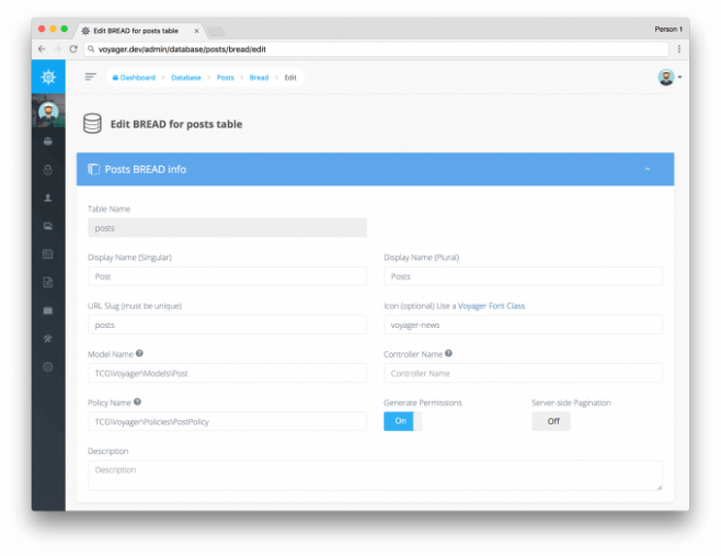 voyager - админка для laravel