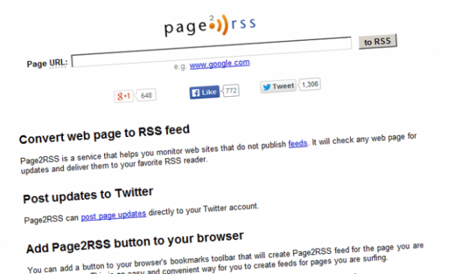page2rss.com - онлайн сервис конвертирует веб страницу в rss поток page2rss.com - онлайн сервис конвертирует веб страницу в rss поток