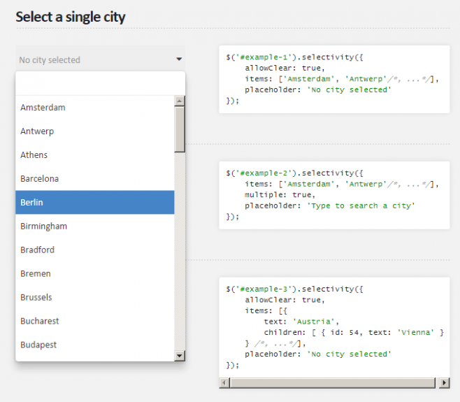 Selectivity.js - легковесный скрипт замены select на jQuery и Zepto.js Selectivity.js - легковесный скрипт замены select на jQuery и Zepto.js