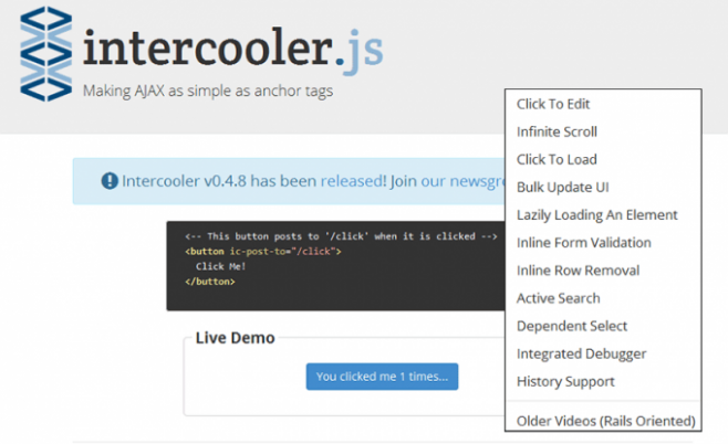 intercooler.js - простое использование ajax через html атрибуты intercooler.js - простое использование ajax через html атрибуты