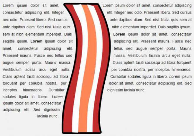 bacon.jquery.js - скрипт обтекание текстом