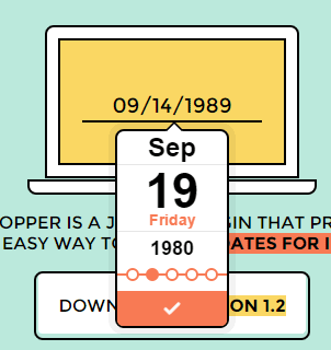 datedropper.js - скрипт выбора даты на jQuery