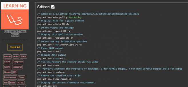 Laravel 5 шпаргалка Laravel 5 шпаргалка
