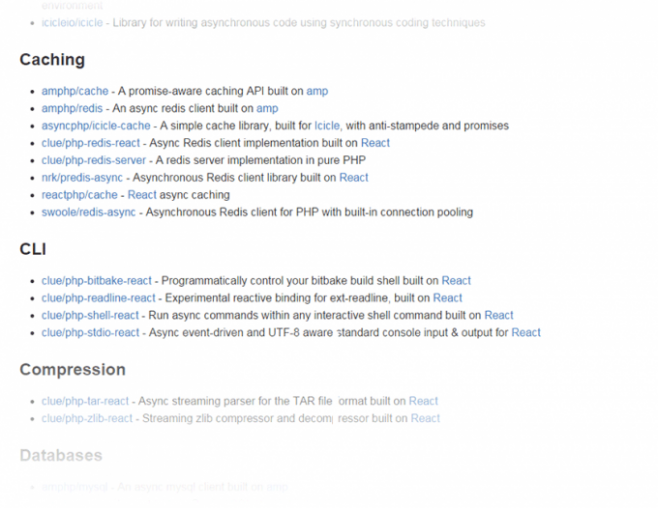 asynchronous-php - список ресурсов связанных с асинхронностью в php